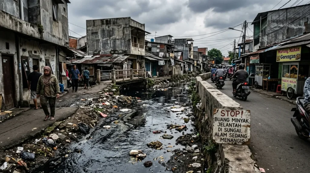 Bahaya minyak jelantah dibuang sembarangan terhadap lingkungan dan kesehatan masyarakat Jakarta